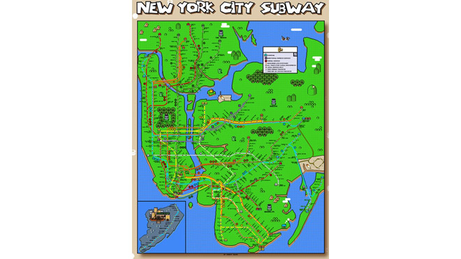Тематическая карта метро от Супер Марио